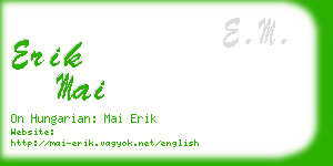 erik mai business card